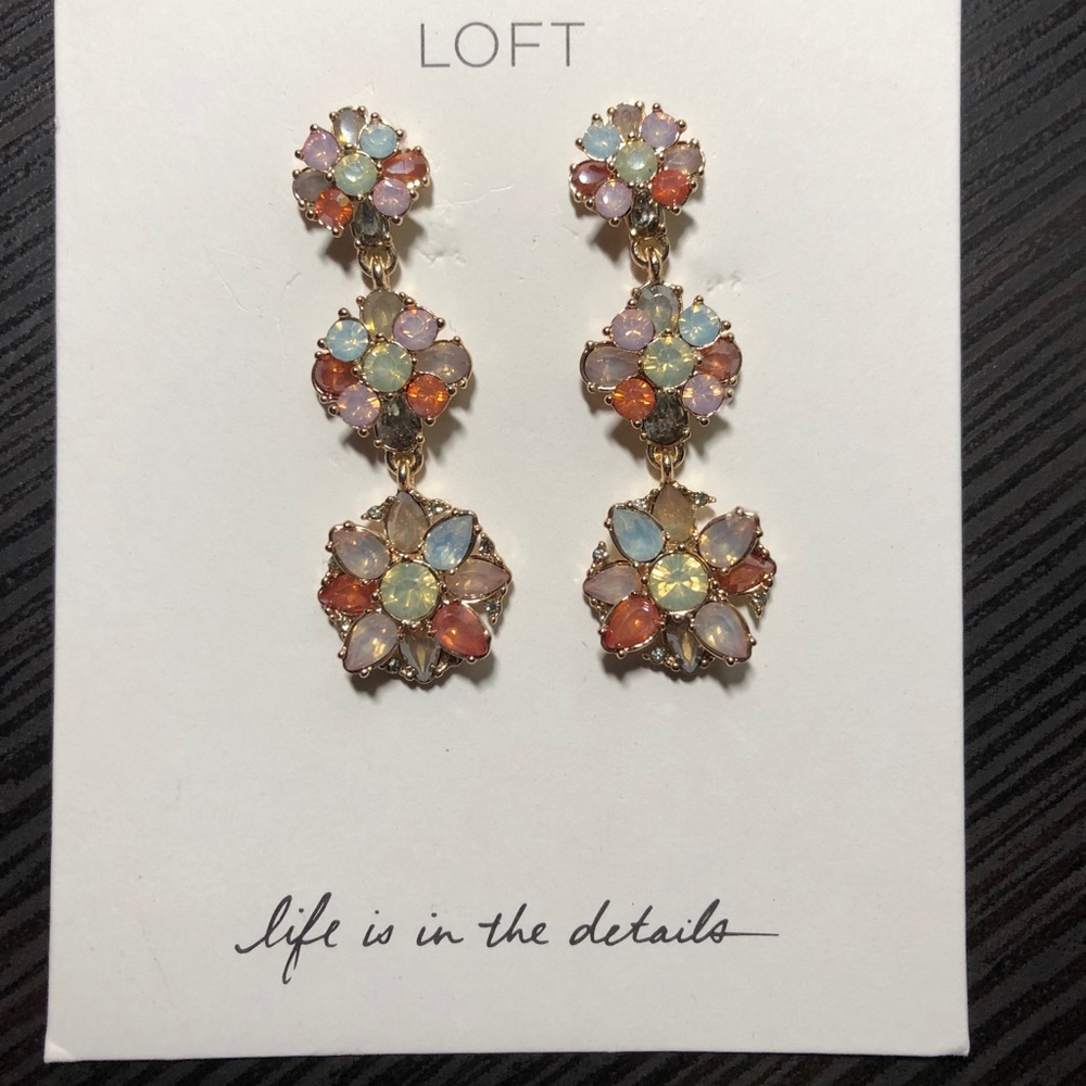 COPY - Brand New Stunning Loft Earrings Colored Stones!!